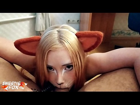 ❤️ Kitsune आफ्नो मुखमा डिक र कम निल्यो गुदा अश्लील  ❤